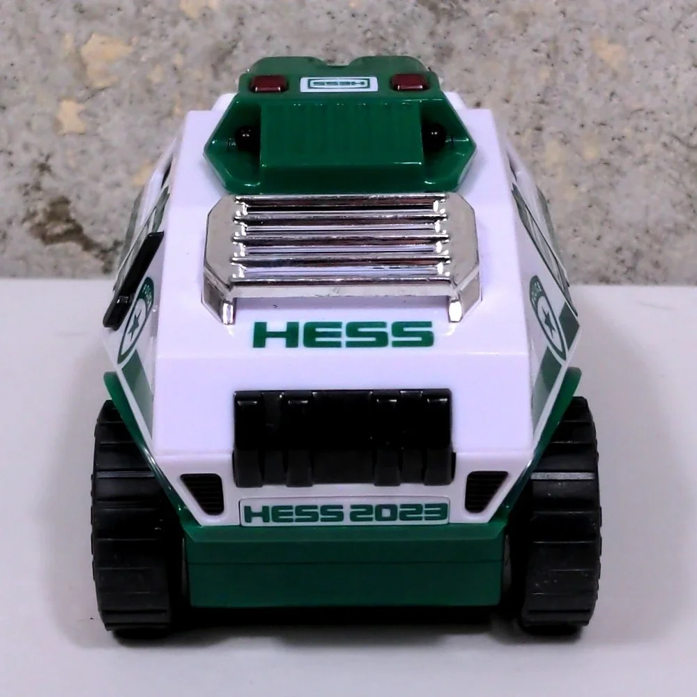 Hess 2023 Police Truck White Green Toy Vehicle Collectible Chrome Accents 5.5